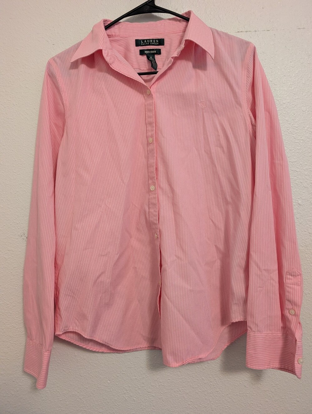 Lauren Ralph Lauren Pink Striped Button-Down Shirt
